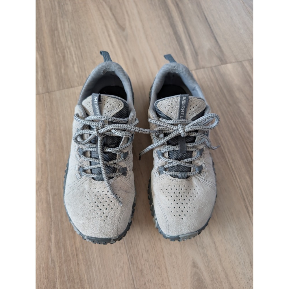 Merrell Wrapt Womens 7/37.5 Barefoot Hiking Shoes Sneakers Paloma Gray Suede
